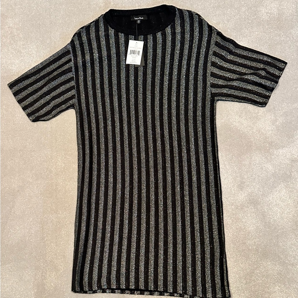 Metallic Shimmer Shirt Dress